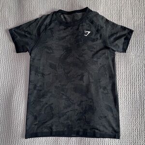 Gymshark Black Camo Short Sleeve Tee